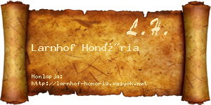 Larnhof Honória névjegykártya